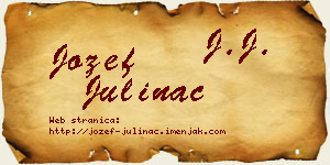 Jožef Julinac vizit kartica